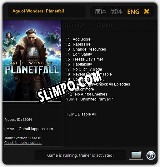 Трейнер для Age of Wonders: Planetfall [v1.0.5]