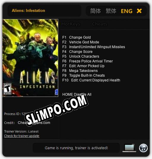 Aliens: Infestation: Читы, Трейнер +10 [CheatHappens.com]