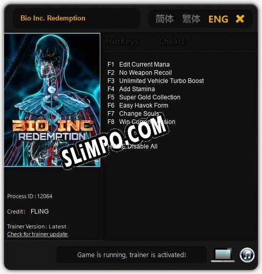 Bio Inc. Redemption: ТРЕЙНЕР И ЧИТЫ (V1.0.41)