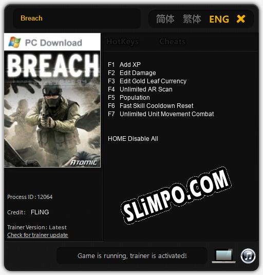 Трейнер для Breach [v1.0.1]