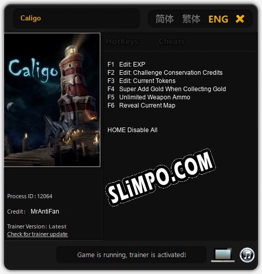 Caligo: Трейнер +6 [v1.6]