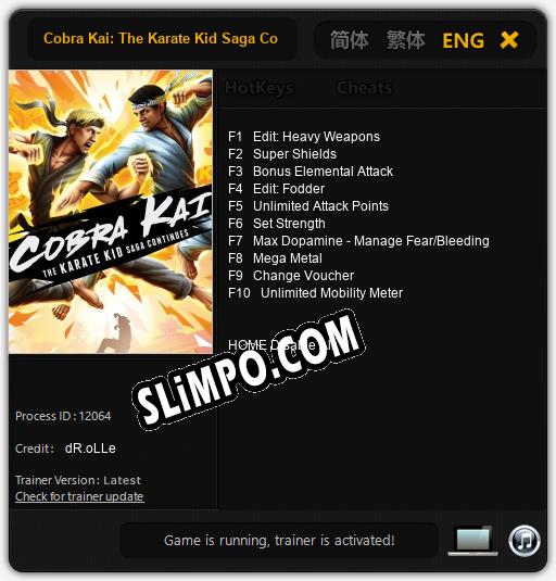 Cobra Kai: The Karate Kid Saga Continues: ТРЕЙНЕР И ЧИТЫ (V1.0.97)