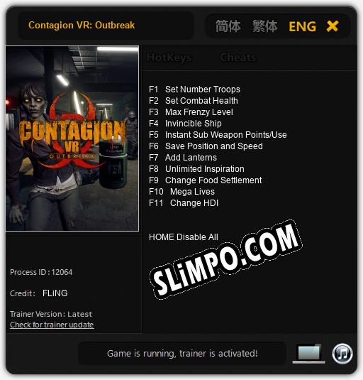 Contagion VR: Outbreak: Читы, Трейнер +11 [FLiNG]