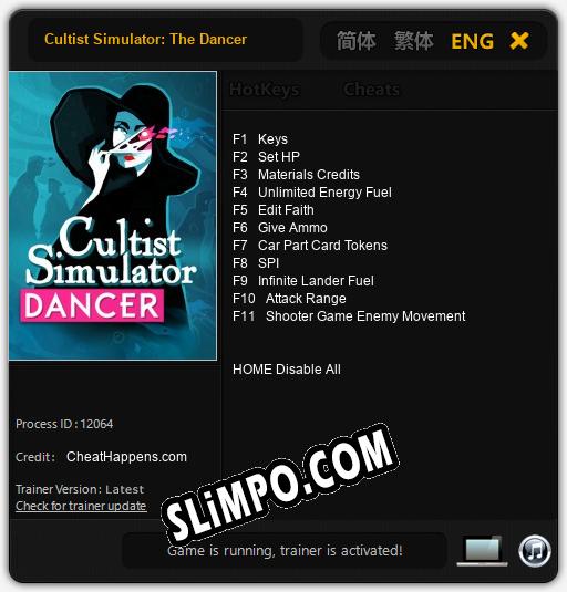 Трейнер для Cultist Simulator: The Dancer [v1.0.4]