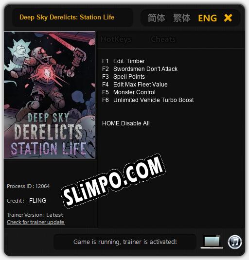 Трейнер для Deep Sky Derelicts: Station Life [v1.0.7]