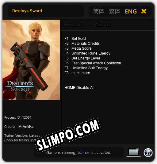 Destinys Sword: Трейнер +8 [v1.2]