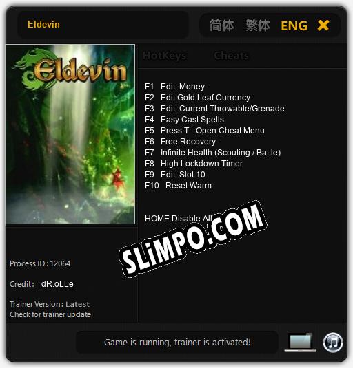 Eldevin: ТРЕЙНЕР И ЧИТЫ (V1.0.23)