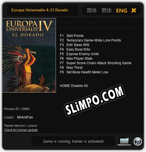 Europa Universalis 4: El Dorado: Трейнер +9 [v1.3]