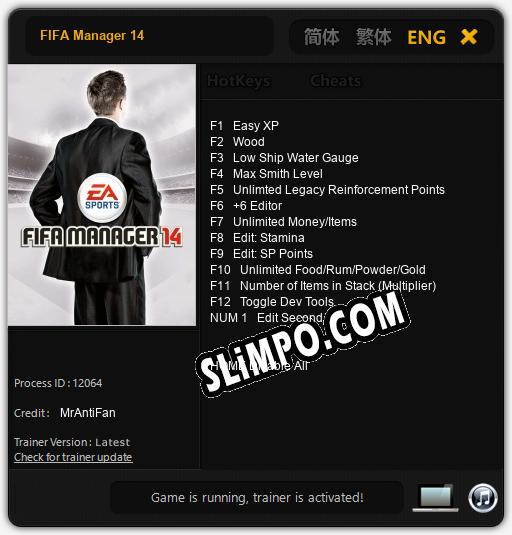 FIFA Manager 14: Трейнер +13 [v1.4]