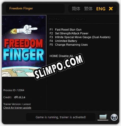 Freedom Finger: Трейнер +5 [v1.7]