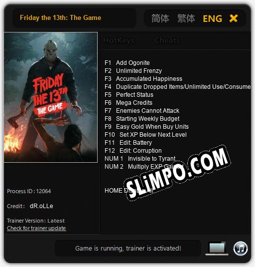 Friday the 13th: The Game: ТРЕЙНЕР И ЧИТЫ (V1.0.18)