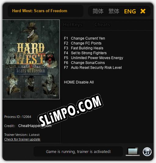 Трейнер для Hard West: Scars of Freedom [v1.0.5]