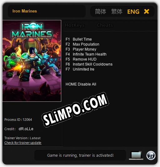 Iron Marines: ТРЕЙНЕР И ЧИТЫ (V1.0.97)