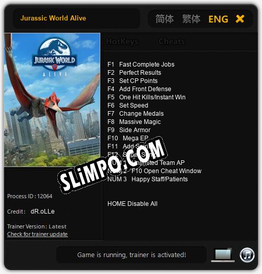 Трейнер для Jurassic World Alive [v1.0.5]