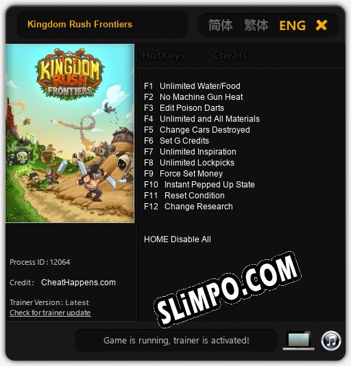 Трейнер для Kingdom Rush Frontiers [v1.0.6]