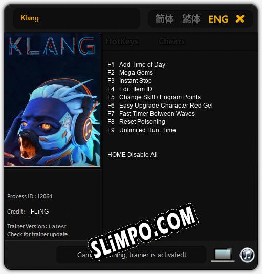 Klang: Читы, Трейнер +9 [FLiNG]