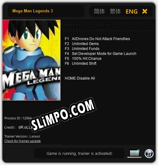 Mega Man Legends 3: Трейнер +6 [v1.6]