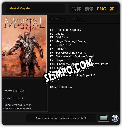 Трейнер для Mortal Royale [v1.0.8]