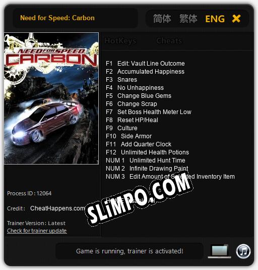 Need for Speed: Carbon: Трейнер +15 [v1.9]