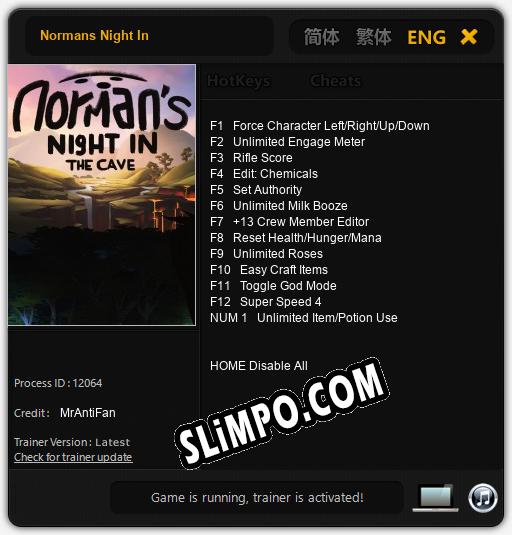 Normans Night In: Читы, Трейнер +13 [MrAntiFan]