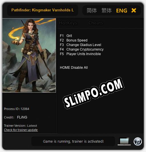 Pathfinder: Kingmaker Varnholds Lot: ТРЕЙНЕР И ЧИТЫ (V1.0.3)