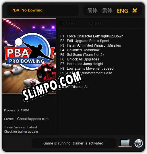 PBA Pro Bowling: Трейнер +9 [v1.1]