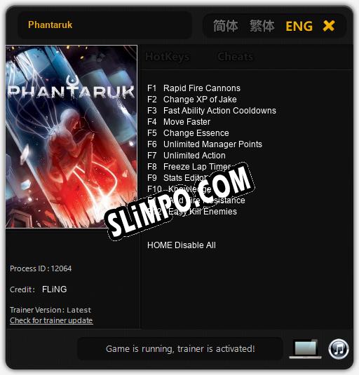 Phantaruk: ТРЕЙНЕР И ЧИТЫ (V1.0.25)