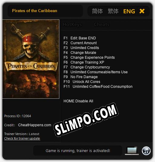 Pirates of the Caribbean: Трейнер +11 [v1.9]