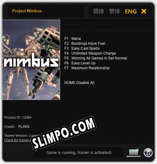 Project Nimbus: Читы, Трейнер +7 [FLiNG]