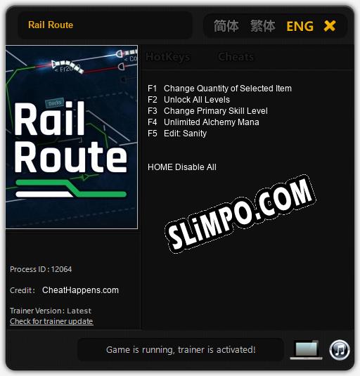 Rail Route: Читы, Трейнер +5 [CheatHappens.com]