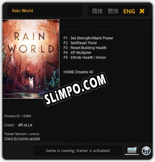 Трейнер для Rain World [v1.0.4]