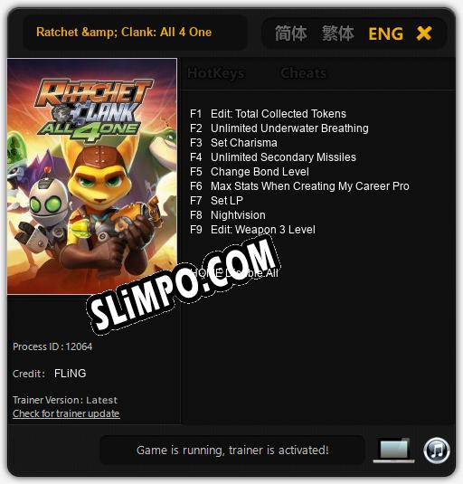 Ratchet & Clank: All 4 One: Читы, Трейнер +9 [FLiNG]