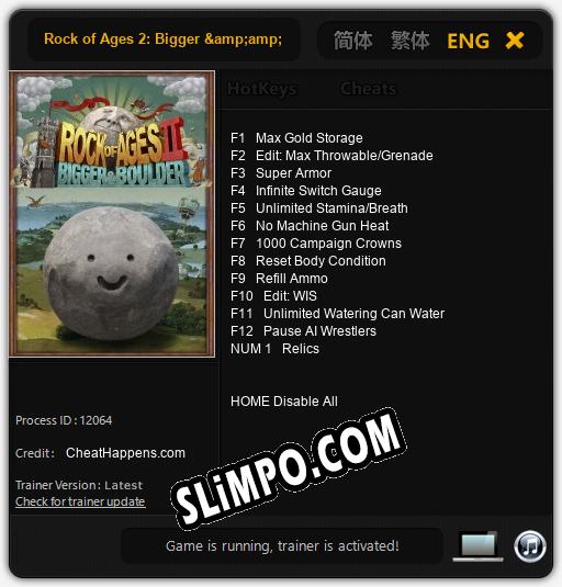 Rock of Ages 2: Bigger &amp; Boulder: ТРЕЙНЕР И ЧИТЫ (V1.0.77)