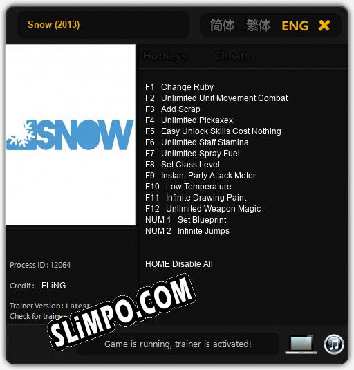 Snow (2013): Трейнер +14 [v1.4]