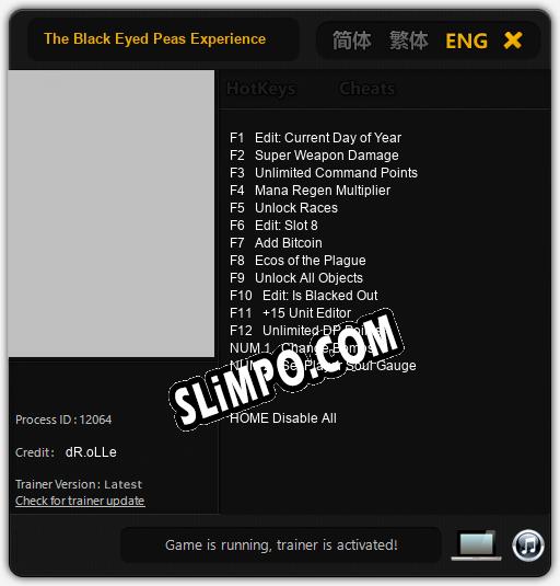 Трейнер для The Black Eyed Peas Experience [v1.0.1]