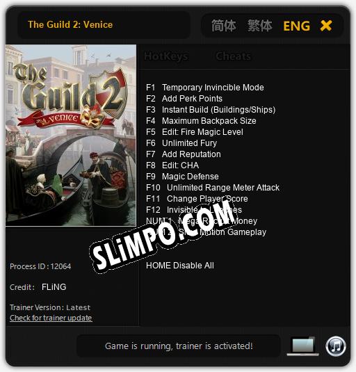 The Guild 2: Venice: ТРЕЙНЕР И ЧИТЫ (V1.0.89)