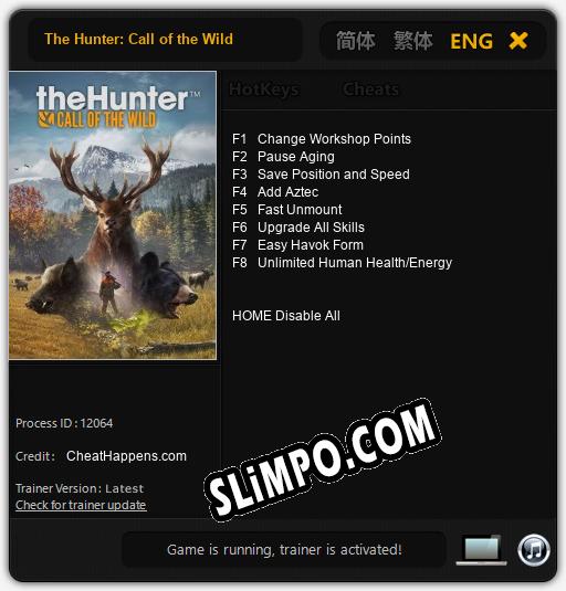 The Hunter: Call of the Wild: Читы, Трейнер +8 [CheatHappens.com]