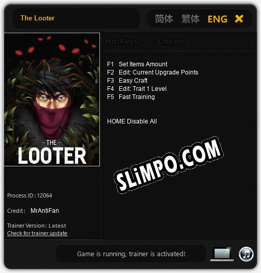 Трейнер для The Looter [v1.0.1]