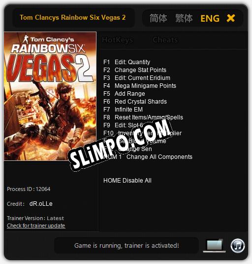 Tom Clancys Rainbow Six Vegas 2: Читы, Трейнер +13 [dR.oLLe]