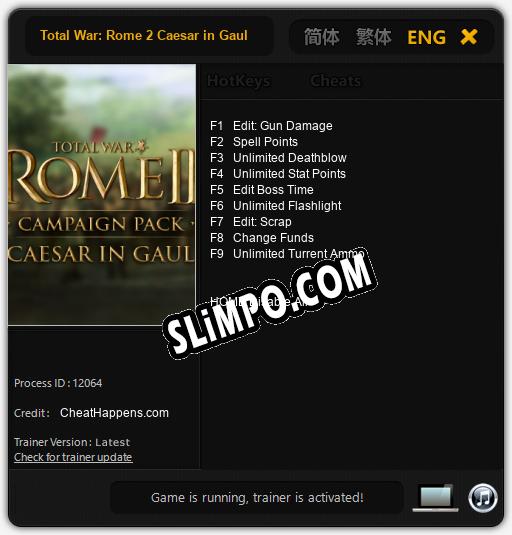 Трейнер для Total War: Rome 2 Caesar in Gaul [v1.0.4]