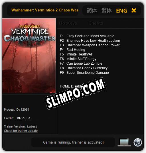 Warhammer: Vermintide 2 Chaos Wastes: Трейнер +9 [v1.9]