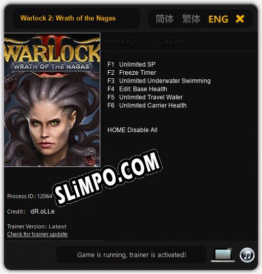 Трейнер для Warlock 2: Wrath of the Nagas [v1.0.8]